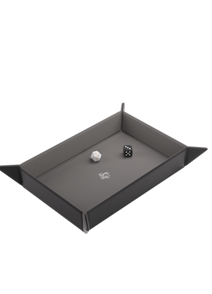Magnetic Dice Tray Rectangular Black/Gray - Dice tray - Kaartspel accessoires,bordspel accessoires