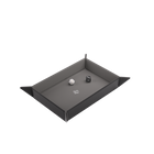 Magnetic Dice Tray Rectangular Black/Gray - Dice tray - Kaartspel accessoires,bordspel accessoires