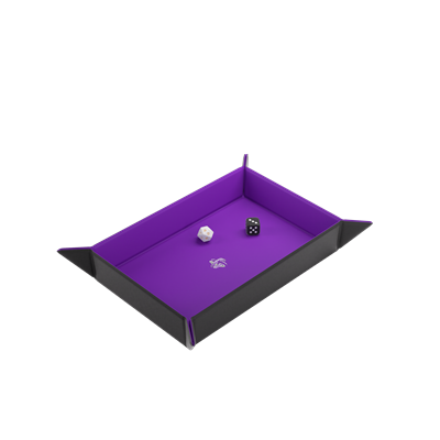 Magnetic Dice Tray Rectangular Black/Purple - Dice tray - Kaartspel accessoires,bordspel accessoires