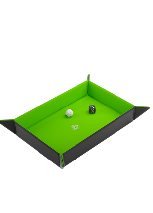Magnetic Dice Tray Rectangular Black/Green - NL - Dice tray - Kaartspel accessoires,bordspel accessoires