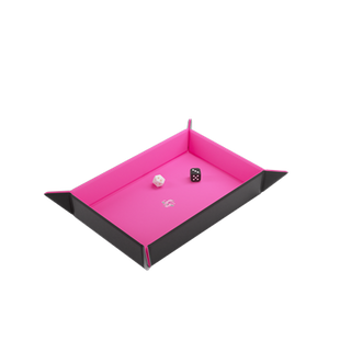 Magnetic Dice Tray Rectangular Black/Pink - Dice tray - Kaartspel accessoires,bordspel accessoires