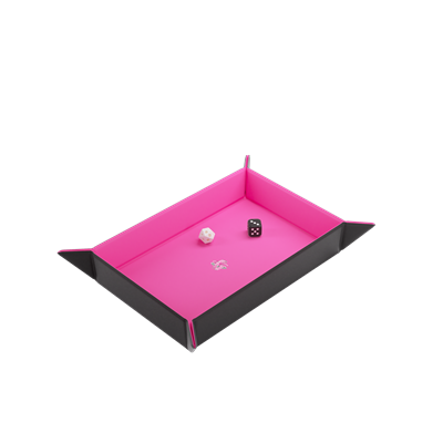 Magnetic Dice Tray Rectangular Black/Pink - Dice tray - Kaartspel accessoires,bordspel accessoires