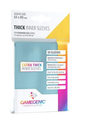 Sleeves Pack Thick Inner Sleeves (50) - Sleeves - Kaartspel accessoires,bordspel accessoires