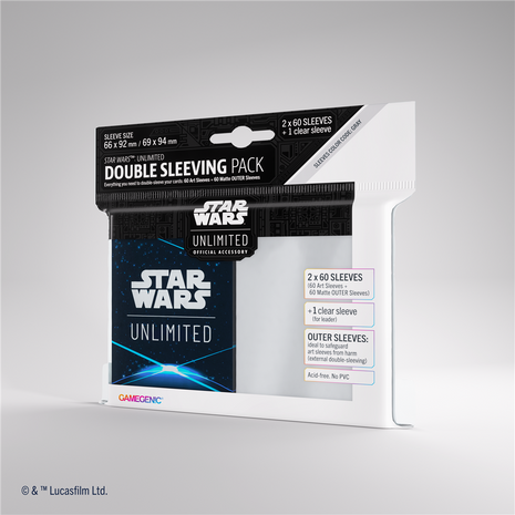 Star Wars Unlimited Star Wars Unlimited Double Sleeving Pack Space Blu– set Genetic - Sleeves
