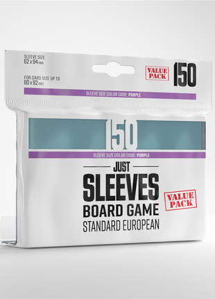 Just Sleeves - Standard European Value Pack (150) - Sleeves - Kaartspel accessoires,bordspel accessoires