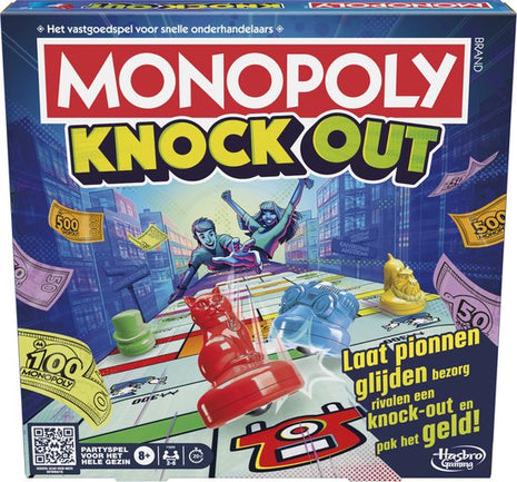Monopoly knock out – gezellig bordspel – 2 tot 4 spelers