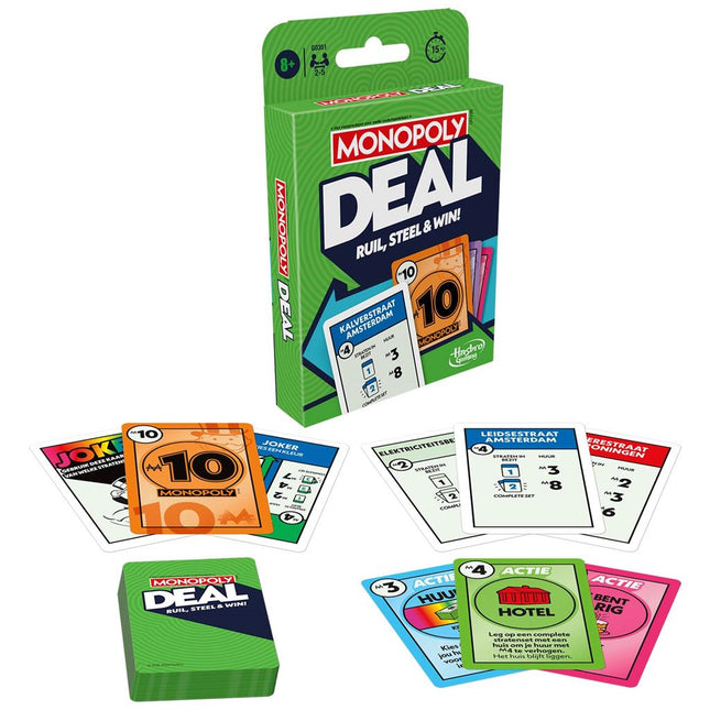 Dit is een foto van het spel Monopoly Deal te koop bij Speldorado Spellenwinkel Delft