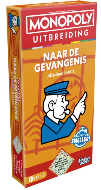 Monopoly Naar de Gevangenis – gezellig bordspel – 2 tot 4 spelers