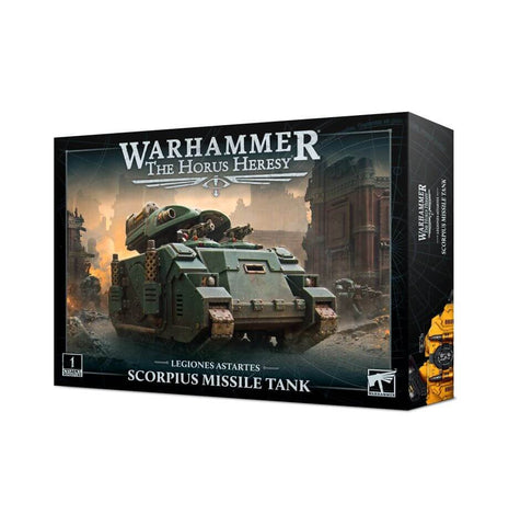 Dit is een afbeelding van het miniatuur Scorpius Missile Tank - Horus heresy voor het spel Warhammer, te koop bij Tabletop Miniature Wargames spellenwinkel Speldorado in delft