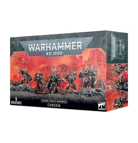 Dit is een afbeelding van het miniatuur Chosen - Chaos Space Marines voor het spel Warhammer, te koop bij Tabletop Miniature Wargames spellenwinkel Speldorado in delft