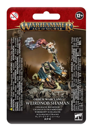 Dit is een afbeelding van het miniatuur Weirdnob Shaman - Orruk Warclans voor het spel Warhammer, te koop bij Tabletop Miniature Wargames spellenwinkel Speldorado in delft