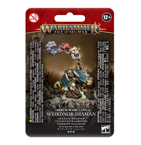 Dit is een afbeelding van het miniatuur Weirdnob Shaman - Orruk Warclans voor het spel Warhammer, te koop bij Tabletop Miniature Wargames spellenwinkel Speldorado in delft