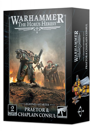 Dit is een afbeelding van het miniatuur Praetor & Chaplain Consul - Adeptus Astartes voor het spel Warhammer, te koop bij Tabletop Miniature Wargames spellenwinkel Speldorado in delft
