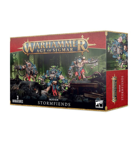 Dit is een afbeelding van het miniatuur Stormfiends - Skaven voor het spel Warhammer, te koop bij Tabletop Miniature Wargames spellenwinkel Speldorado in delft
