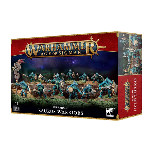 Dit is een foto van het spel Saurus Warriors - Seraphon te koop bij Speldorado Spellenwinkel Delft