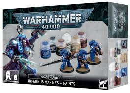 Dit is een afbeelding van het miniatuur Infer S/M + Paints Canada/Pol/Scanda - Space Marines voor het spel Warhammer, te koop bij Tabletop Miniature Wargames spellenwinkel Speldorado in delft