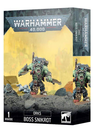 Dit is een afbeelding van het miniatuur Boss Snikrot - Orks voor het spel Warhammer, te koop bij Tabletop Miniature Wargames spellenwinkel Speldorado in delft