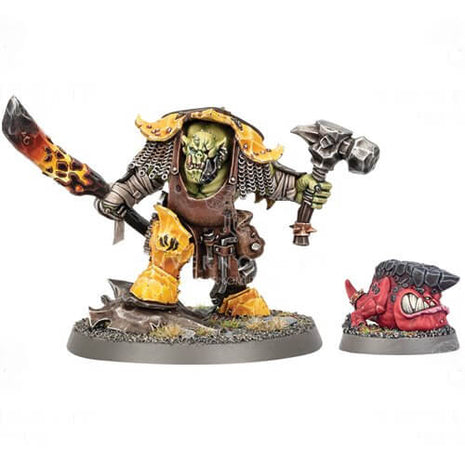 Dit is een afbeelding van het miniatuur Zoggrok Anvilsmasha - Orruk Warclans voor het spel Warhammer, te koop bij Tabletop Miniature Wargames spellenwinkel Speldorado in delft