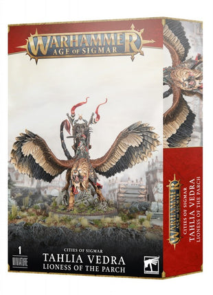 Dit is een afbeelding van het miniatuur Tahlia Vedra Lioness Of The Parch - Cities of Sigmar voor het spel Warhammer, te koop bij Tabletop Miniature Wargames spellenwinkel Speldorado in delft