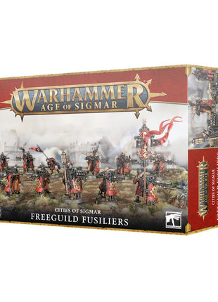 Dit is een afbeelding van het miniatuur Freeguild Fusiliers - Cities of Sigmar voor het spel Warhammer, te koop bij Tabletop Miniature Wargames spellenwinkel Speldorado in delft