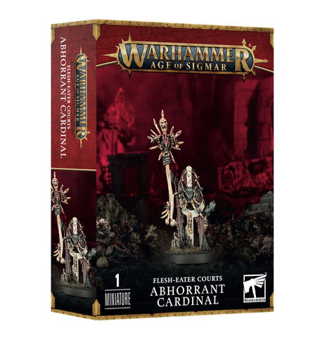 Dit is een afbeelding van het miniatuur Abhorrant Cardinal - Flesh Eater Courts voor het spel Warhammer, te koop bij Tabletop Miniature Wargames spellenwinkel Speldorado in delft
