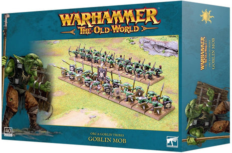 Dit is een afbeelding van het miniatuur Goblin Mob - Orc & Goblin Tribes voor het spel Warhammer, te koop bij Tabletop Miniature Wargames spellenwinkel Speldorado in delft