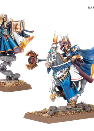Dit is een afbeelding van het miniatuur mages - high elf realms voor het spel Warhammer, te koop bij Tabletop Miniature Wargames spellenwinkel Speldorado in delft