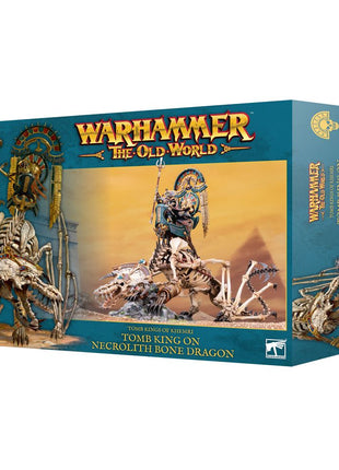 Dit is een afbeelding van het miniatuur Tomb King On Necrolith Bone Dragon - Tomb Kings of Khemri voor het spel Warhammer, te koop bij Tabletop Miniature Wargames spellenwinkel Speldorado in delft