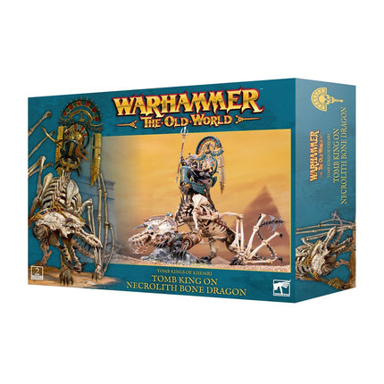 Dit is een foto van het spel Tomb King On Necrolith Bone Dragon - Tomb Kings of Khemri te koop bij Speldorado Spellenwinkel Delft