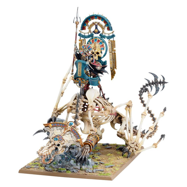Dit is een foto van het spel Tomb King On Necrolith Bone Dragon - Tomb Kings of Khemri te koop bij Speldorado Spellenwinkel Delft