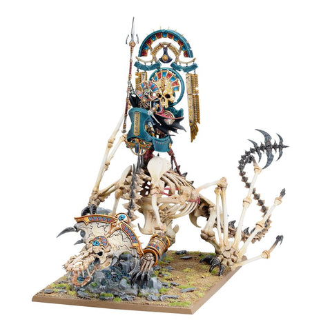 Dit is een afbeelding van het miniatuur Tomb King On Necrolith Bone Dragon - Tomb Kings of Khemri voor het spel Warhammer, te koop bij Tabletop Miniature Wargames spellenwinkel Speldorado in delft
