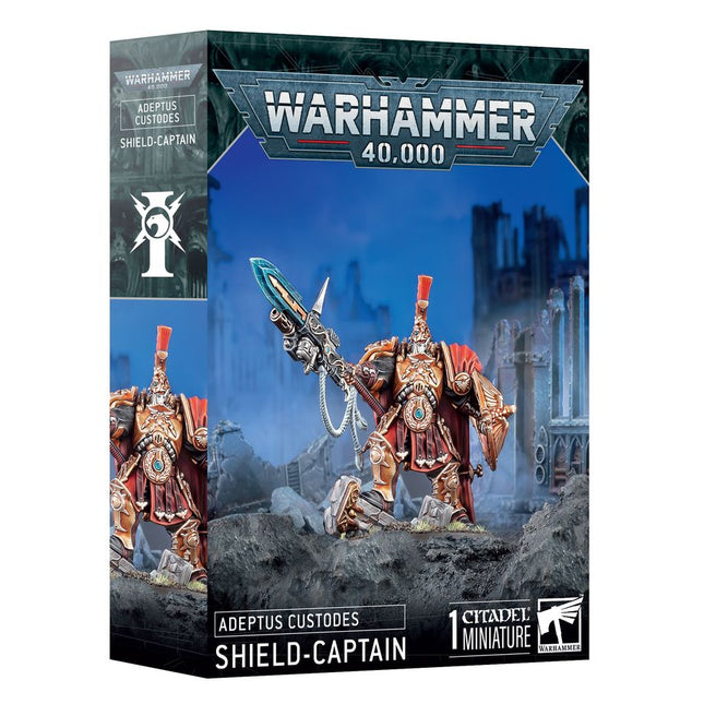 Dit is een foto van het spel Shield Captain - ADEPTUS CUSTODES te koop bij Speldorado Spellenwinkel Delft