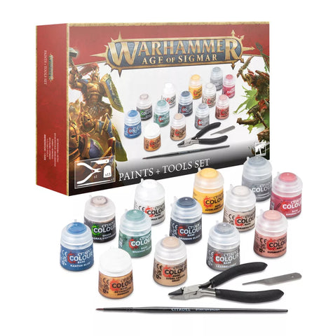 Warhammer Age of Sigmar Paints+Tools  - Age of Sigmar– AoS miniaturen set