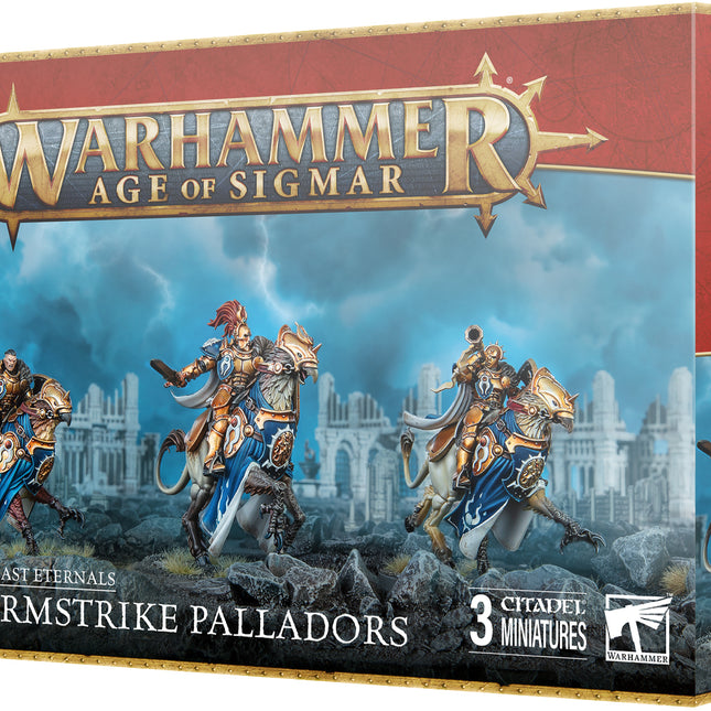 Dit is een foto van het spel Stormstrike Palladors - Stormcast Eternals te koop bij Speldorado Spellenwinkel Delft