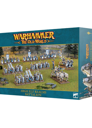Dit is een afbeelding van het miniatuur battalion: high elf realms voor het spel Warhammer, te koop bij Tabletop Miniature Wargames spellenwinkel Speldorado in delft