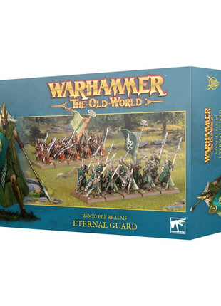 Dit is een afbeelding van het miniatuur eternal guard - wood elf realms voor het spel Warhammer, te koop bij Tabletop Miniature Wargames spellenwinkel Speldorado in delft