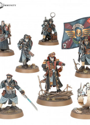 Dit is een afbeelding van het miniatuur astra militarum: krieg command squad voor het spel Warhammer, te koop bij Tabletop Miniature Wargames spellenwinkel Speldorado in delft