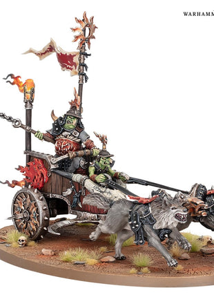Dit is een afbeelding van het miniatuur Snarlboss on war-wheela - gloomspite gitz voor het spel Warhammer, te koop bij Tabletop Miniature Wargames spellenwinkel Speldorado in delft