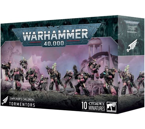 Dit is een afbeelding van het miniatuur Tormentors - Emperor's children voor het spel Warhammer, te koop bij Tabletop Miniature Wargames spellenwinkel Speldorado in delft