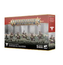 Dit is een afbeelding van het miniatuur Infernal Razers - Helsmiths Of Hashut voor het spel Warhammer, te koop bij Tabletop Miniature Wargames spellenwinkel Speldorado in delft