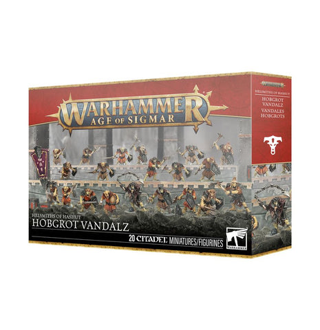 Dit is een afbeelding van het miniatuur Hobgrot Vandalz - Helsmiths Of Hashut voor het spel Warhammer, te koop bij Tabletop Miniature Wargames spellenwinkel Speldorado in delft