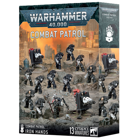 Dit is een afbeelding van het miniatuur Combat Patrol: Iron Hands voor het spel Warhammer, te koop bij Tabletop Miniature Wargames spellenwinkel Speldorado in delft