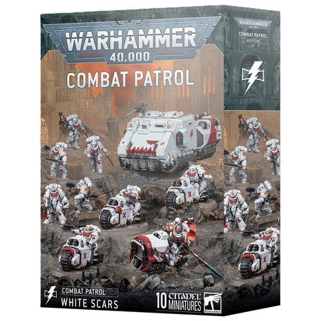 Dit is een afbeelding van het miniatuur Combat Patrol: White Scars voor het spel Warhammer, te koop bij Tabletop Miniature Wargames spellenwinkel Speldorado in delft