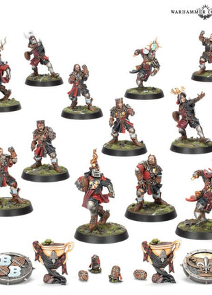 Dit is een afbeelding van het miniatuur Bretonnian Team - Blood Bowl voor het spel Warhammer, te koop bij Tabletop Miniature Wargames spellenwinkel Speldorado in delft