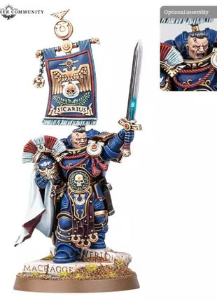Dit is een afbeelding van het miniatuur Cato Sicarius - Ultramarines voor het spel Warhammer, te koop bij Tabletop Miniature Wargames spellenwinkel Speldorado in delft