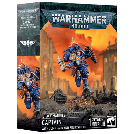 Warhammer 40.000 Captain With  Jump Pack & Relic Shield -Space Marines – 40K miniaturen set 