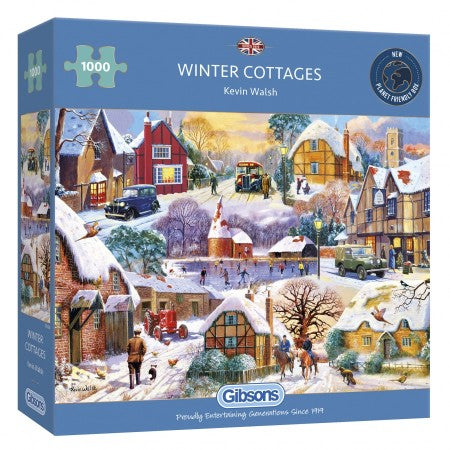 Dit is een foto van het spel Winter Cottages te koop bij Speldorado Spellenwinkel Delft