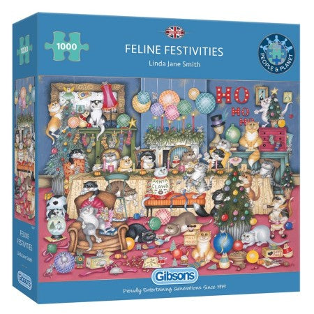 Dit is een foto van het spel Feline Festivities() te koop bij Speldorado Spellenwinkel Delft