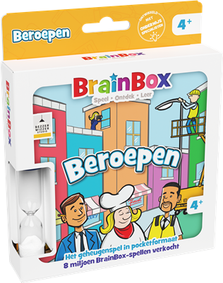 Dit is een foto van het spel Brainbox Pocket Beroepen te koop bij Speldorado Spellenwinkel Delft
