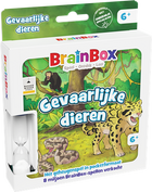 Dit is een foto van het spel Brainbox Pocket Gevaarlijke dieren te koop bij Speldorado Spellenwinkel Delft